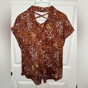 Floral Brown Women's Top